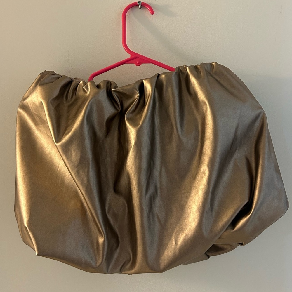 Gold Metallic Tube Top
